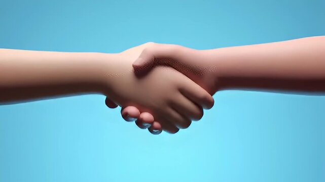 Cartoonish hands shaking