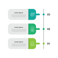Diagram infographic design. 3 step information graphic. Presentation Template element with icons.
