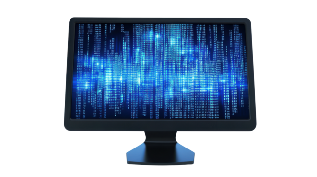 LCD tv screen on white background