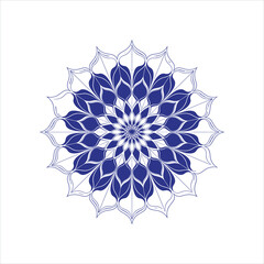Intricate mandala design with geometric patterns and vibrant colors