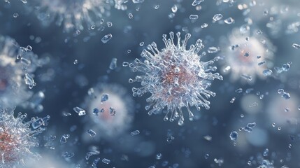 Obraz premium Virus structure closeup graphic