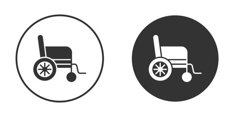 Wheelchair icon flat. Illustration isolated vector sign symbol