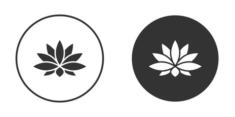 Water lily icon flat. Illustration isolated vector sign symbol