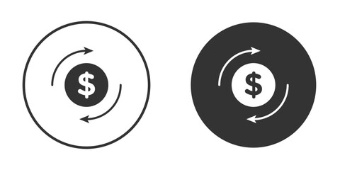 Turnover icon flat. Illustration isolated vector sign symbol