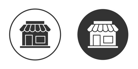 Shop icon flat. Illustration isolated vector sign symbol