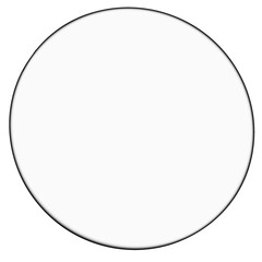 blank white round button