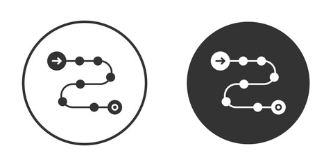 Roadmap icon flat. Illustration isolated vector sign symbol