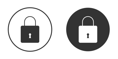 Padlock icon flat. Illustration isolated vector sign symbol