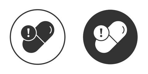 Overdose icon flat. Illustration isolated vector sign symbol