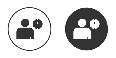 Office hours icon flat. Illustration isolated vector sign symbol