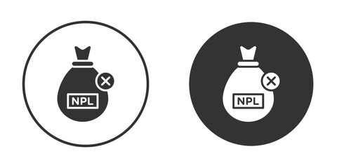 NPL icon flat. Illustration isolated vector sign symbol