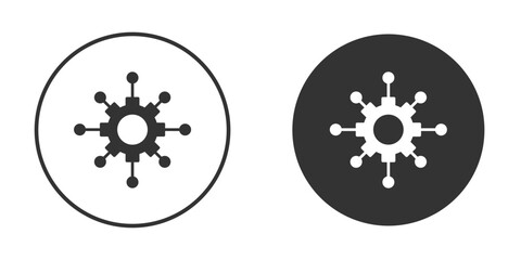 Multichannel marketing icon flat. Illustration isolated vector sign symbol