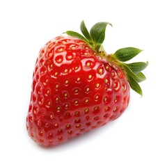 Single, ripe strawberry against white (6)