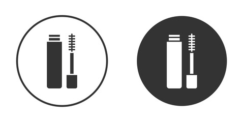 Mascara brush icon flat. Illustration isolated vector sign symbol