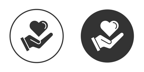 Love icon flat. Illustration isolated vector sign symbol