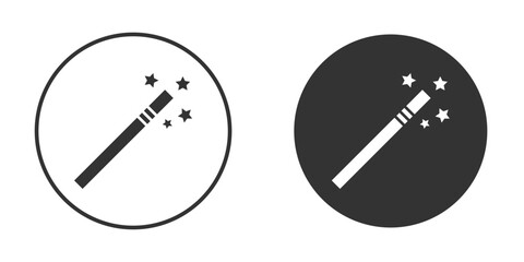 Magic wand icon flat. Illustration isolated vector sign symbol