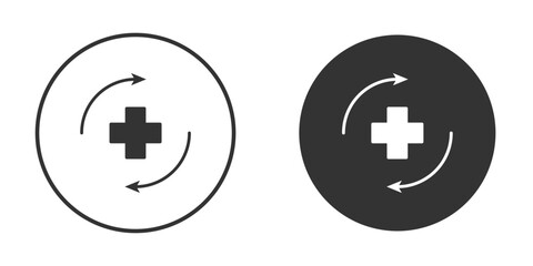 Health recovery icon flat. Illustration isolated vector sign symbol