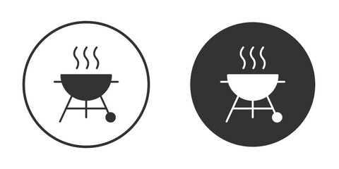 Grill icon flat. Illustration isolated vector sign symbol