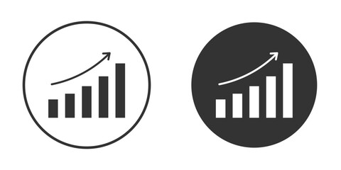 Graph icon flat. Illustration isolated vector sign symbol