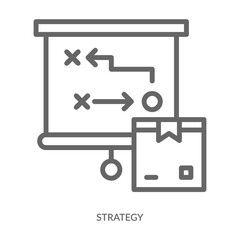 Strategy Icon Line Style. Design Vector Illustration