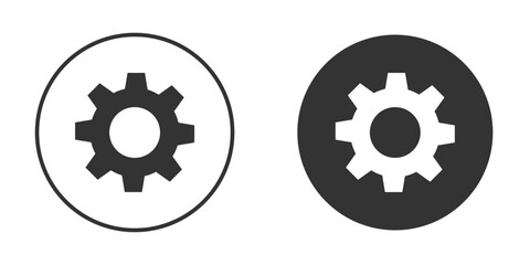 Gear icon flat. Illustration isolated vector sign symbol