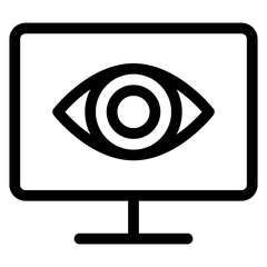 eye monitor screen line icon
