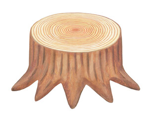 切り株のイラスト