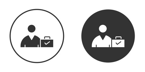 Employee icon flat. Illustration isolated vector sign symbol