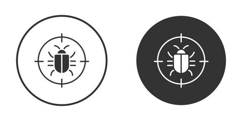 Debug icon flat. Illustration isolated vector sign symbol © Pop