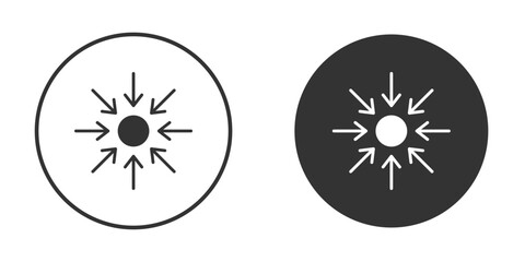 Centralized icon flat. Illustration isolated vector sign symbol