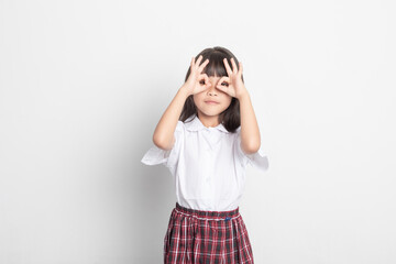 A naive and adorable Chinese primary school student. 