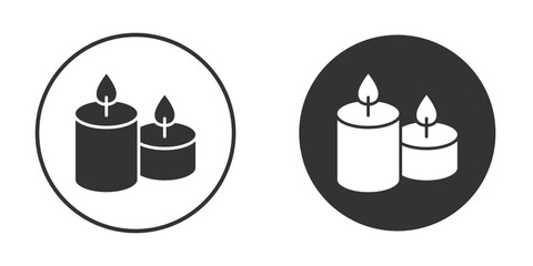 Candle icon flat. Illustration isolated vector sign symbol