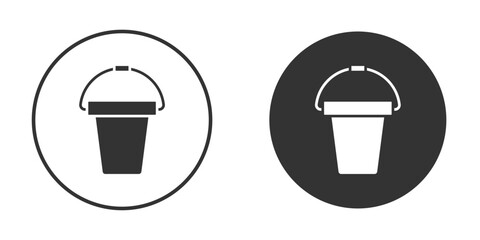 Bucket icon sign symbol and flat style for app, web and digital design.