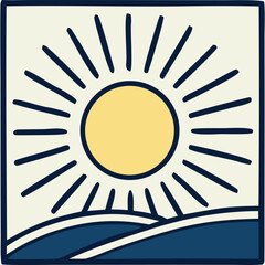 Thanks for sharing the image! It looks like a collection of stylized sun-and-wave logos—curved lines representing waves and hills beneath a rising or setting sun. The first row shows sunrise and moon 