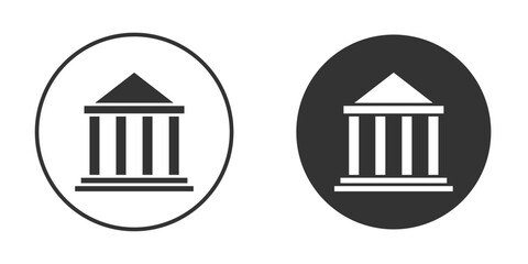 Bank icon flat. Illustration isolated vector sign symbol