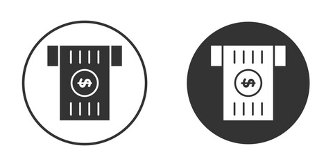 atm cash icon flat. Illustration isolated vector sign symbol