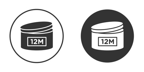 12M icon flat. Illustration isolated vector sign symbol