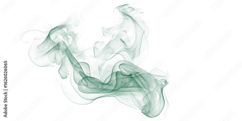 Aufkleber a green amorphous blob shape isolated against a black background with a slightly blurred edge effect