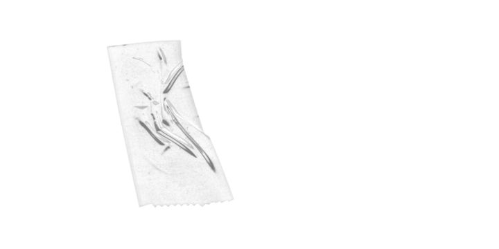 A gray abstract shape with a dark line on a black background is visible in the left corner