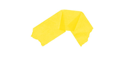 A yellow geometric shape with pixelated edges against a stark black background creates a bold image