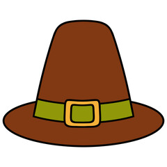 thanksgiving hat vector illustration