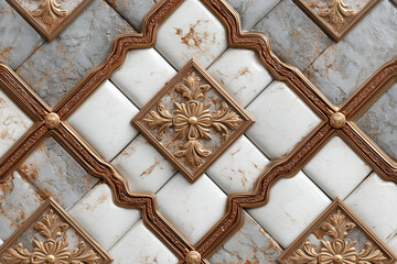 A Pattern of tile marble popart style symmetrical   texture