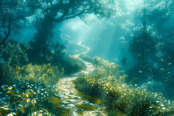 Fototapeta premium Enchanted forest path.