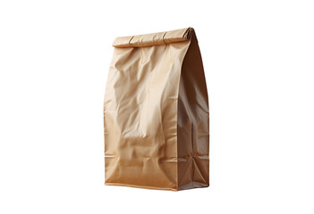 3D original brown paper bag in isolated rendering for display.