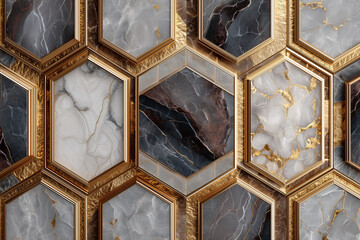 A Pattern of tile marble popart style symmetrical   texture