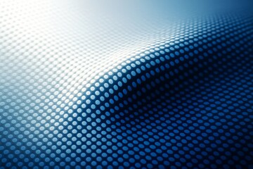 Obraz premium Abstract blue and white dotted wave pattern with smooth gradient and digital light effect on futuristic background. Ai generative. Ai generative