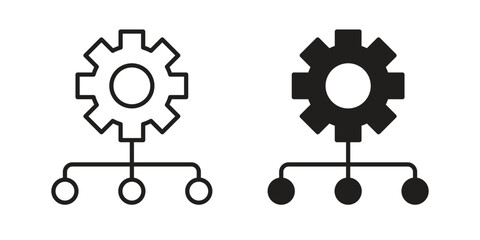 Workflow icon sign symbol and flat style for app, web and digital design.