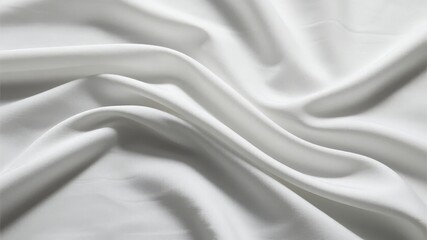Fototapeta premium Smooth White Fabric with Elegant Drapery