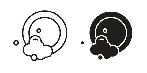 Washing dishes icon sign symbol and flat style for app, web and digital design.