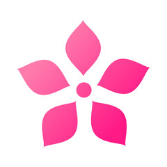 Abstract pink flower icon vector illustration symbol design